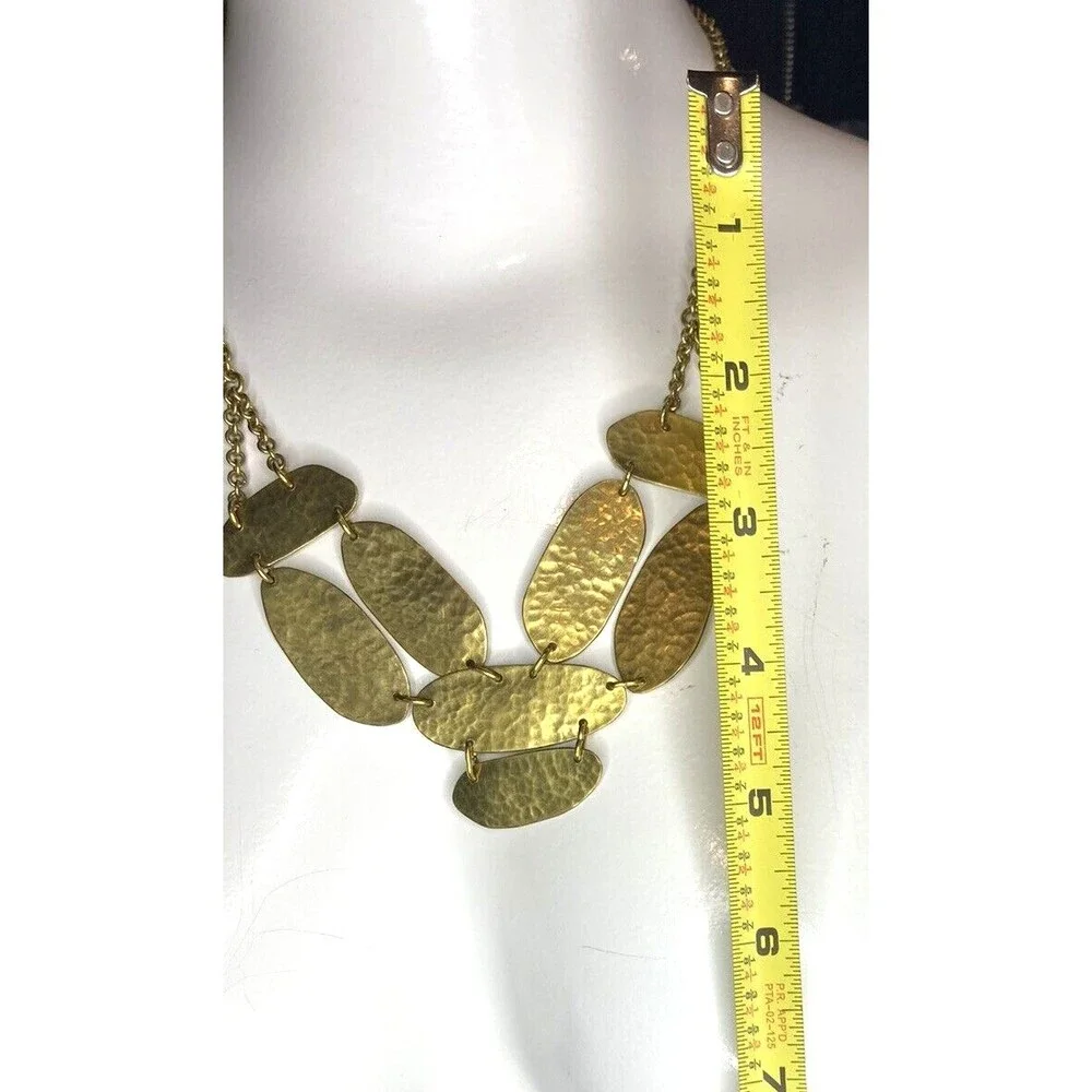 artisan necklace oval pounded metal Unique art whimsygoth fantasy fairycore